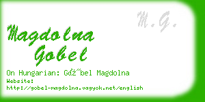 magdolna gobel business card